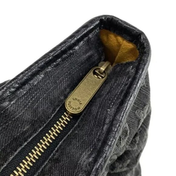 100% Authentic LOUIS VUITTON Neo Cabby GM Noir (Black) Monogram Denim 916-11924 - Picture 11 of 14